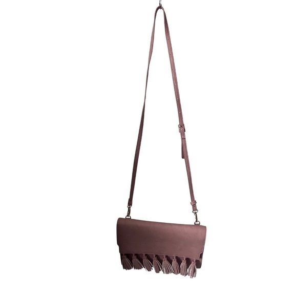 JustFab Handbags - JustFab |  Rose Pink Crossbody Bag With Tassels